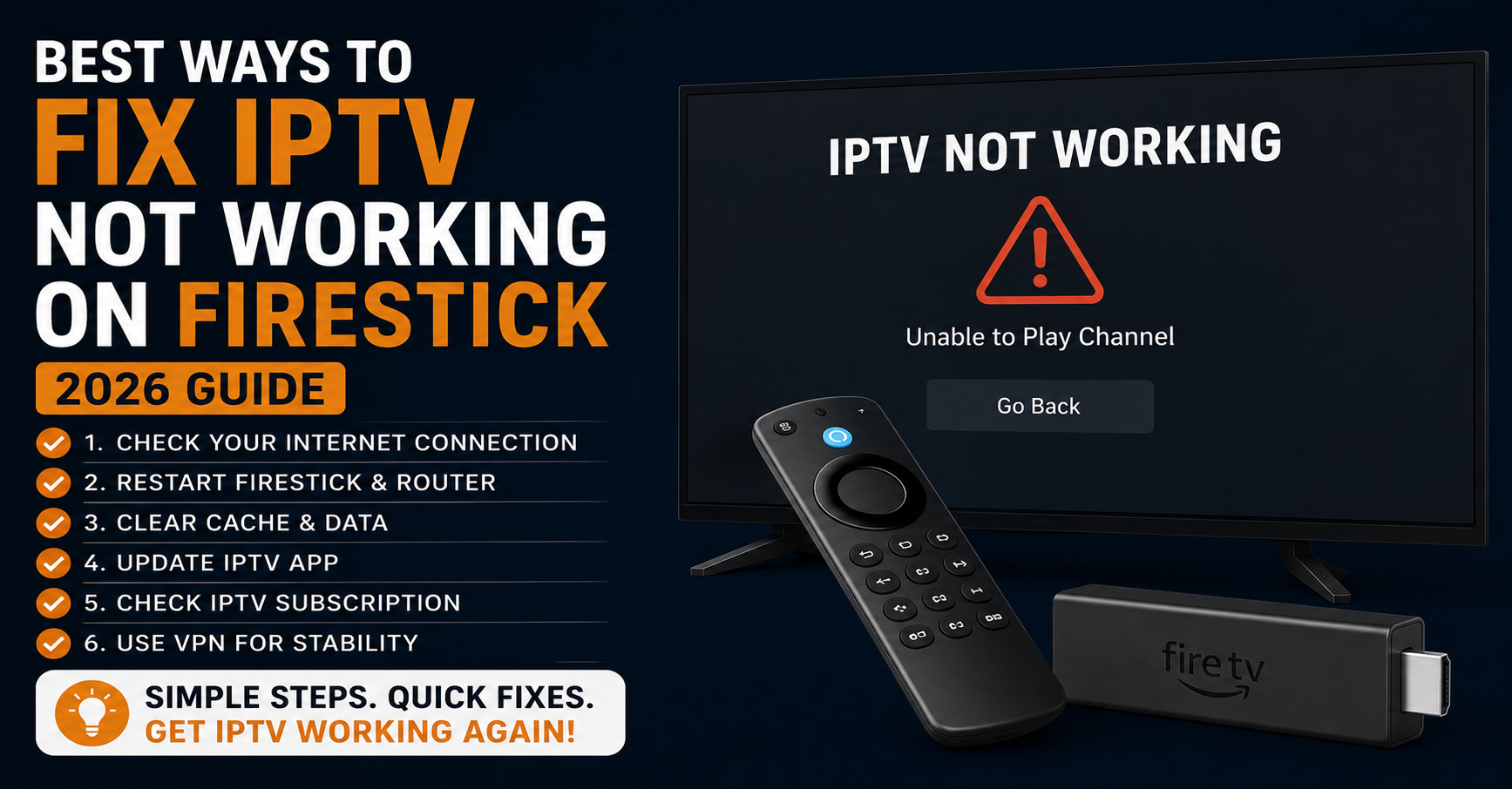 IPTV not working on Firestick