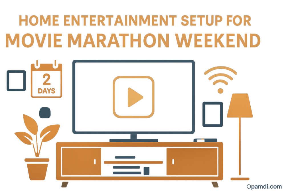 Home Entertainment Setup for Movie Marathon Weekend